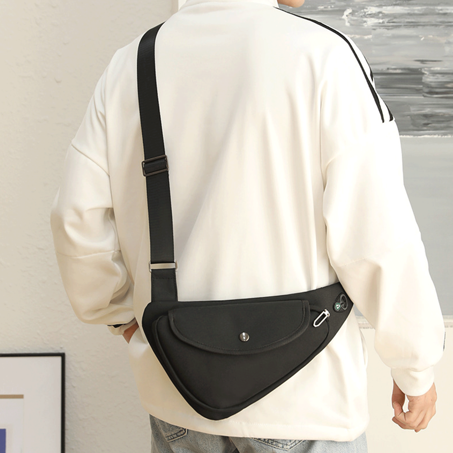 Oxford Cloth Fashion Banana Chest Crossbody Sling Bag 19